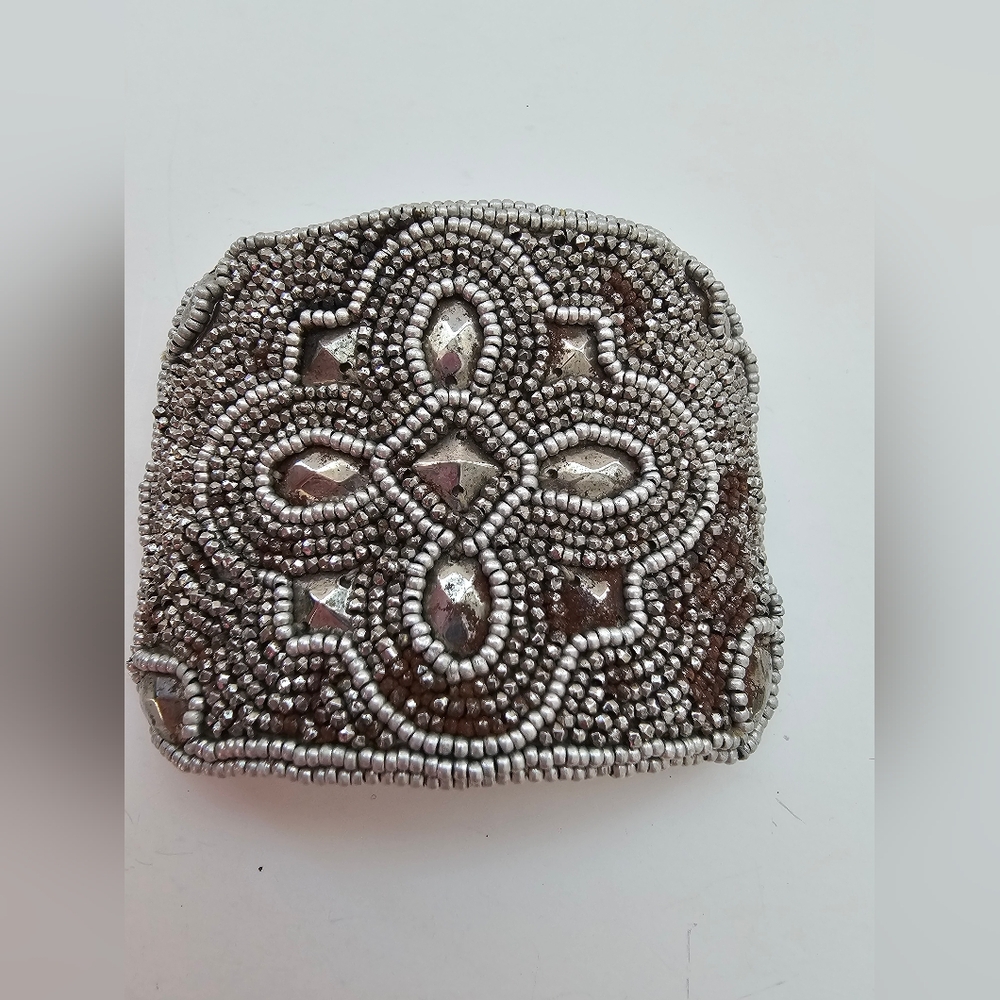 Antique French Cut Steel Shoe Clip - Single - Victorian/Edwardian Beaded Buckle